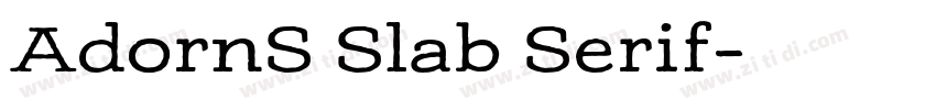 AdornS Slab Serif字体转换